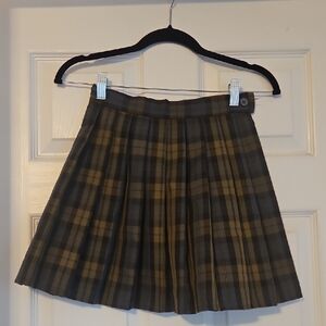Plaid Pleated Skirt